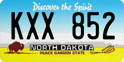 ND license plate KXX852