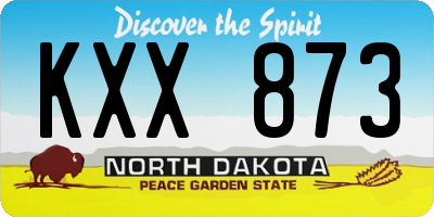 ND license plate KXX873