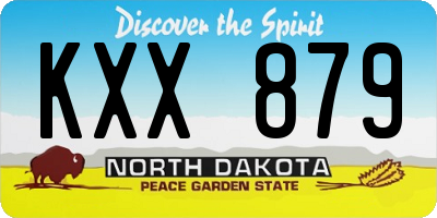 ND license plate KXX879