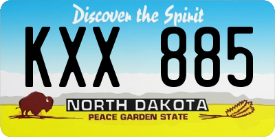 ND license plate KXX885