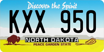 ND license plate KXX950