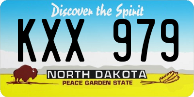 ND license plate KXX979