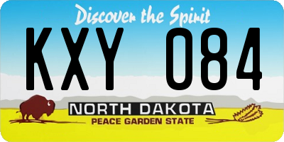 ND license plate KXY084
