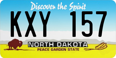 ND license plate KXY157