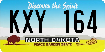 ND license plate KXY164