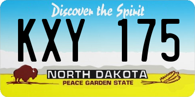 ND license plate KXY175