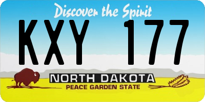 ND license plate KXY177