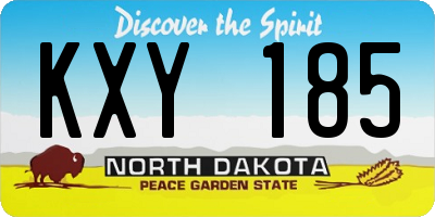 ND license plate KXY185