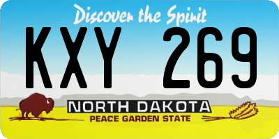 ND license plate KXY269