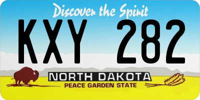 ND license plate KXY282