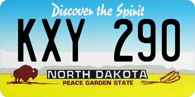 ND license plate KXY290