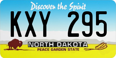 ND license plate KXY295