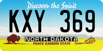 ND license plate KXY369