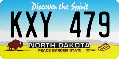 ND license plate KXY479