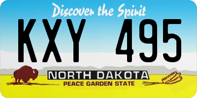 ND license plate KXY495
