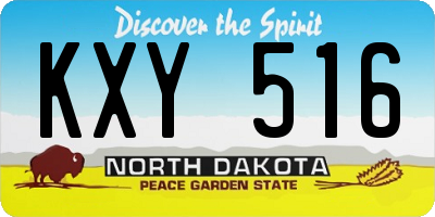 ND license plate KXY516