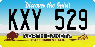 ND license plate KXY529
