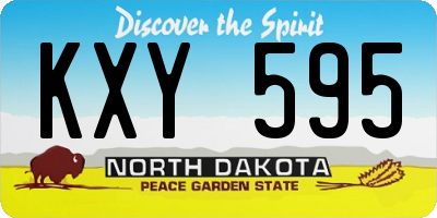 ND license plate KXY595