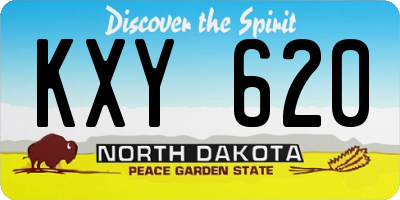 ND license plate KXY620
