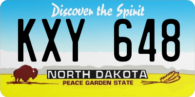 ND license plate KXY648