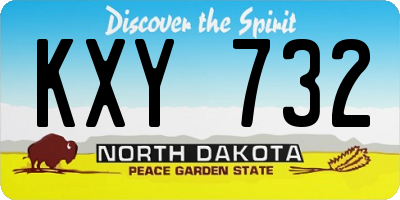ND license plate KXY732