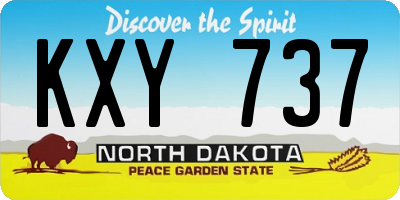 ND license plate KXY737