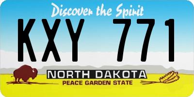 ND license plate KXY771