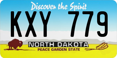 ND license plate KXY779