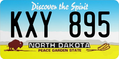 ND license plate KXY895