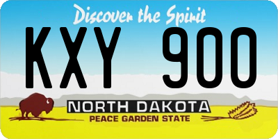 ND license plate KXY900