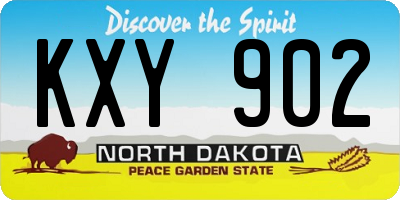 ND license plate KXY902