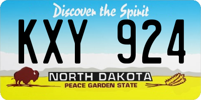ND license plate KXY924