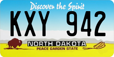 ND license plate KXY942