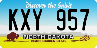 ND license plate KXY957