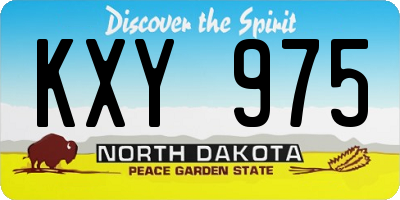 ND license plate KXY975
