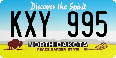 ND license plate KXY995