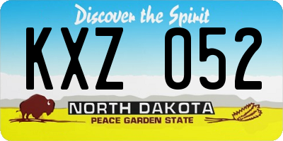 ND license plate KXZ052