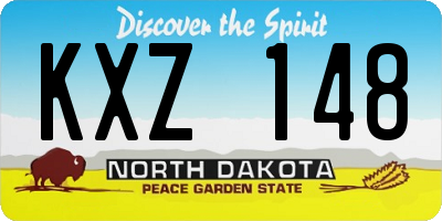 ND license plate KXZ148