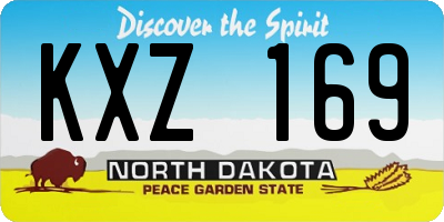 ND license plate KXZ169