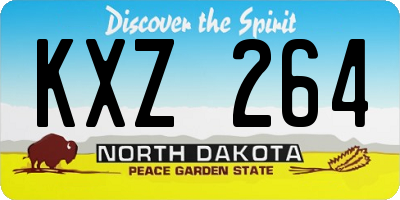 ND license plate KXZ264