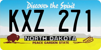 ND license plate KXZ271