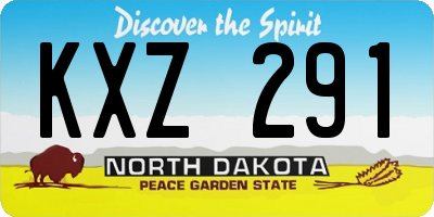 ND license plate KXZ291