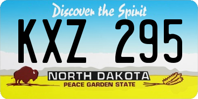 ND license plate KXZ295