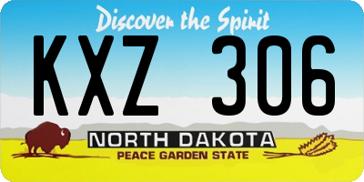 ND license plate KXZ306