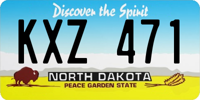 ND license plate KXZ471