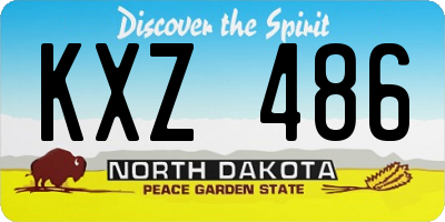 ND license plate KXZ486