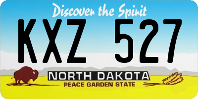 ND license plate KXZ527