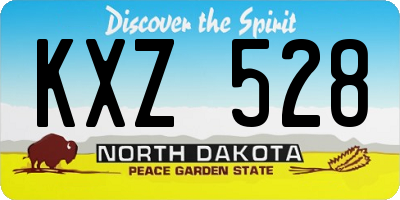 ND license plate KXZ528