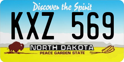 ND license plate KXZ569