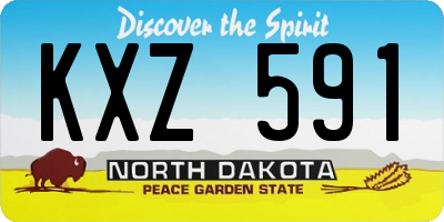 ND license plate KXZ591